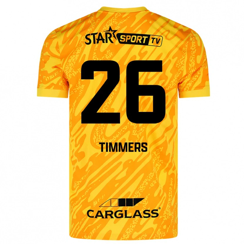 Danxen Heren Sebastiaan Timmers #26 Oranje Geel Zwart Keepersshirt 2025/26 T-Shirt