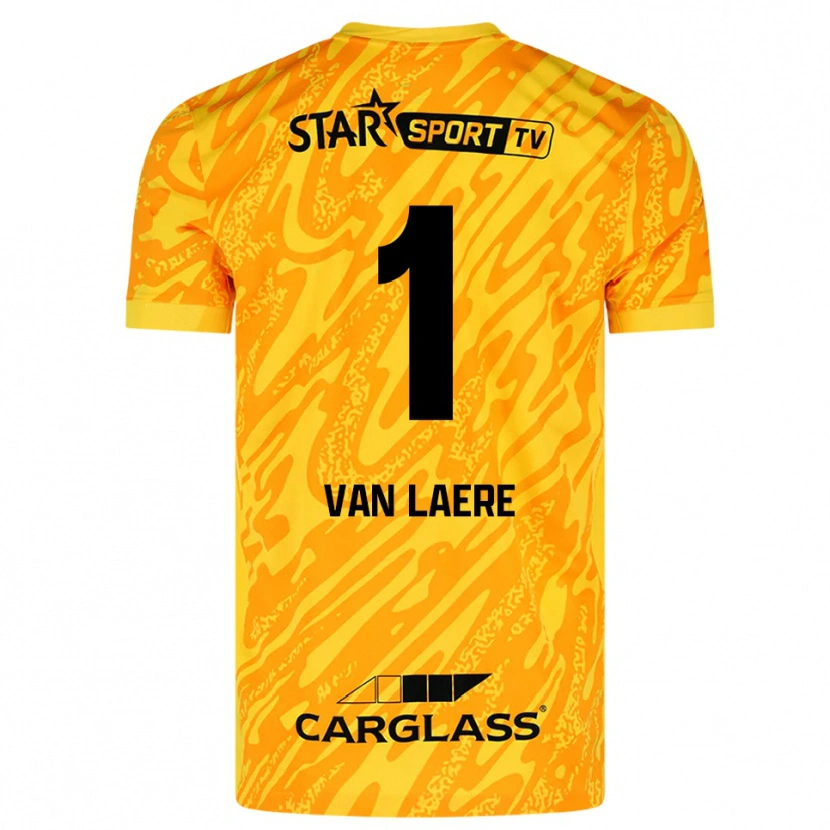 Danxen Heren Daan Van Laere #1 Oranje Geel Zwart Keepersshirt 2025/26 T-Shirt