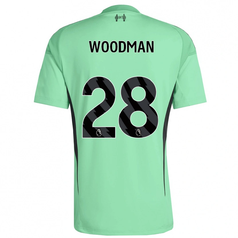 Danxen Heren Freddie Woodman #28 Aquamarijn Keepersshirt 2025/26 T-Shirt