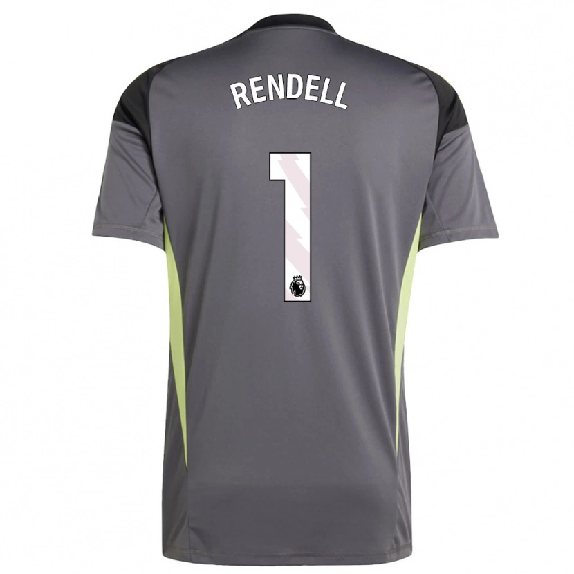 Danxen Heren Kayla Rendell #1 Donkergrijs Wit Keepersshirt 2025/26 T-Shirt