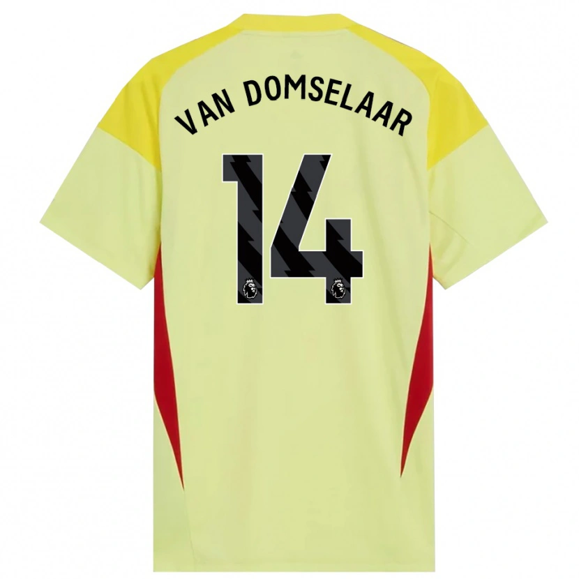 Danxen Heren Daphne Van Domselaar #14 Geel Rood Zwart Keepersshirt 2025/26 T-Shirt