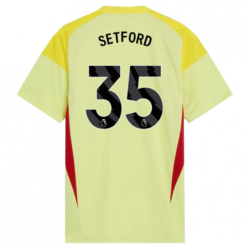 Danxen Heren Tommy Setford #35 Geel Rood Zwart Keepersshirt 2025/26 T-Shirt