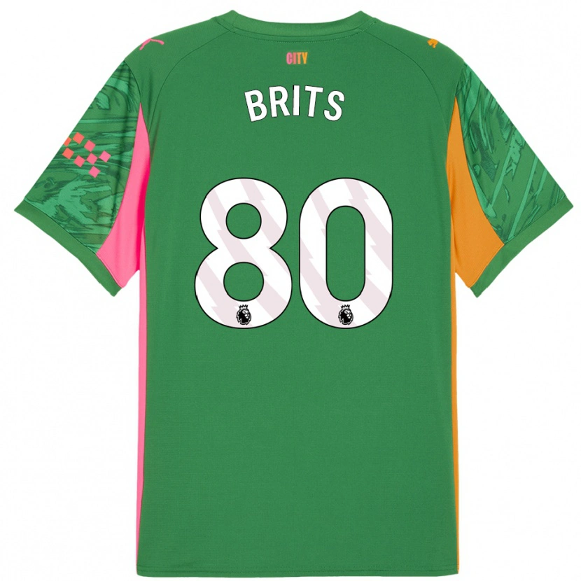 Danxen Heren Spike Brits #80 Groen Oranje Keepersshirt 2025/26 T-Shirt