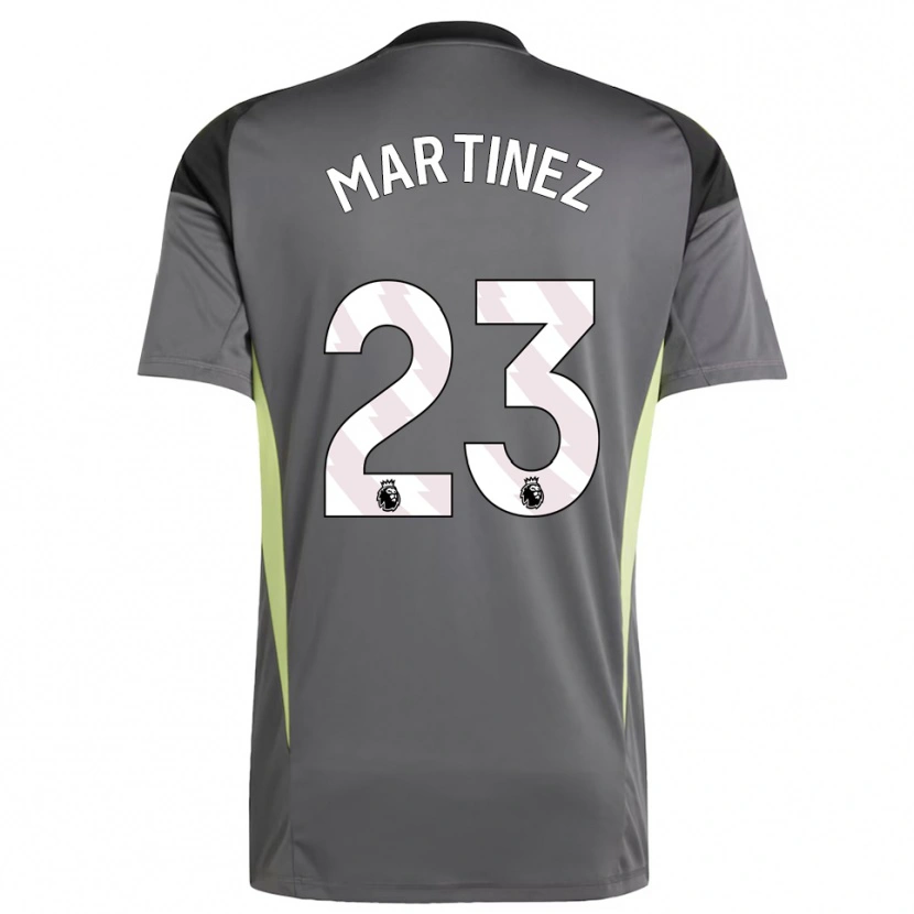 Danxen Heren Emiliano Martínez #23 Donkergrijs Zwart Keepersshirt 2025/26 T-Shirt