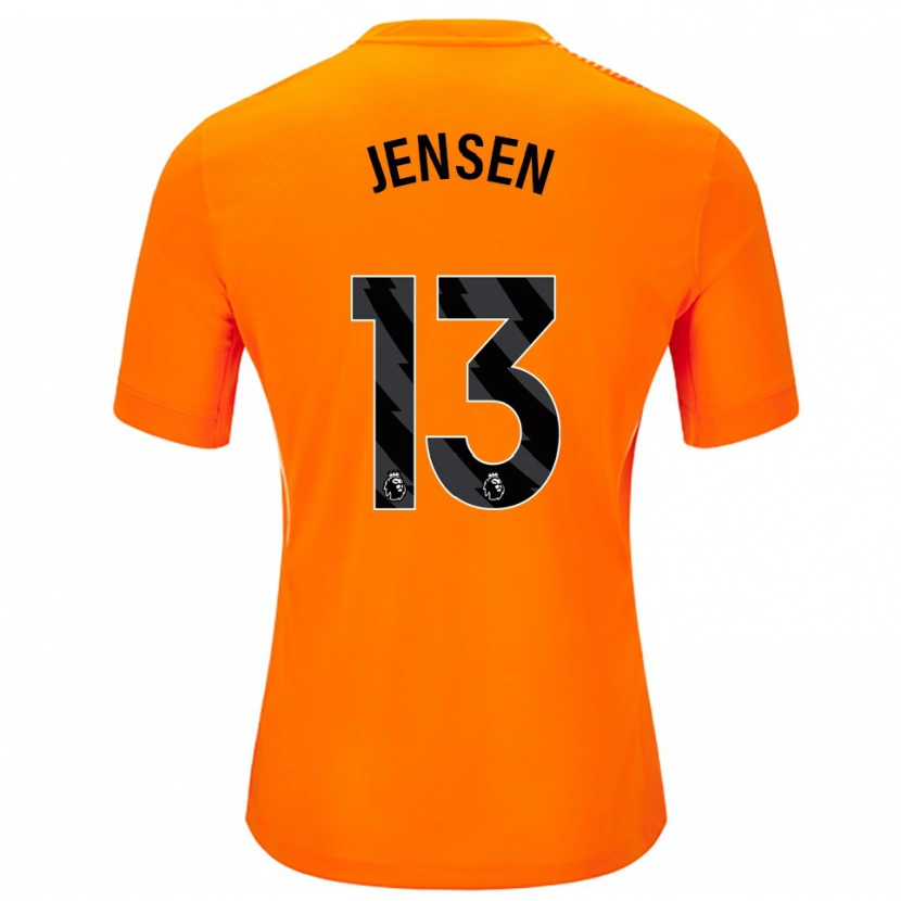 Danxen Heren Sebastian Jensen #13 Oranje Zwart Keepersshirt 2025/26 T-Shirt