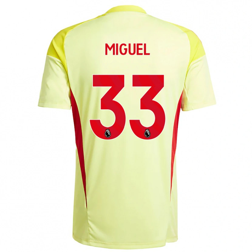Danxen Heren Carlos Miguel #33 Lichtgeel Oranje Keepersshirt 2025/26 T-Shirt