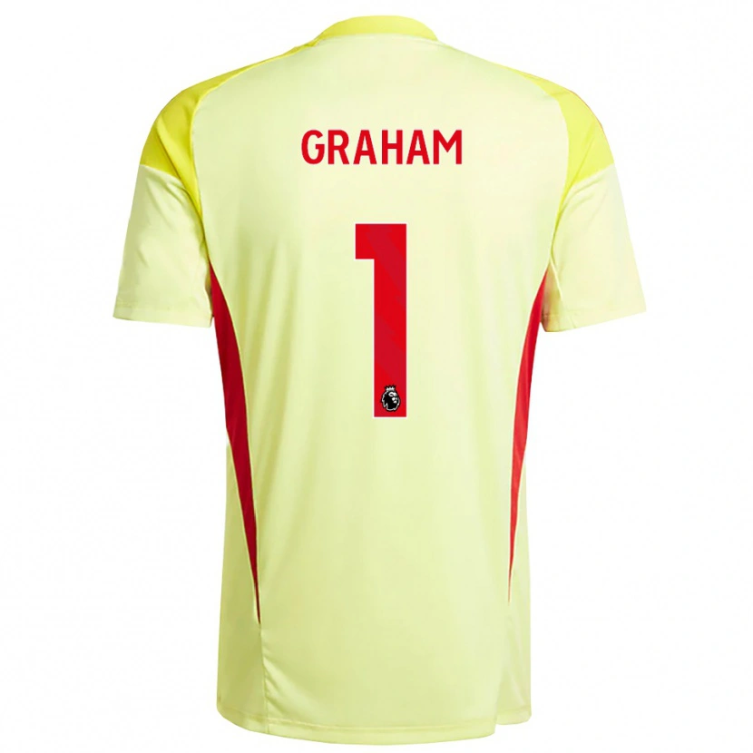 Danxen Heren Ally Graham #1 Lichtgeel Oranje Keepersshirt 2025/26 T-Shirt