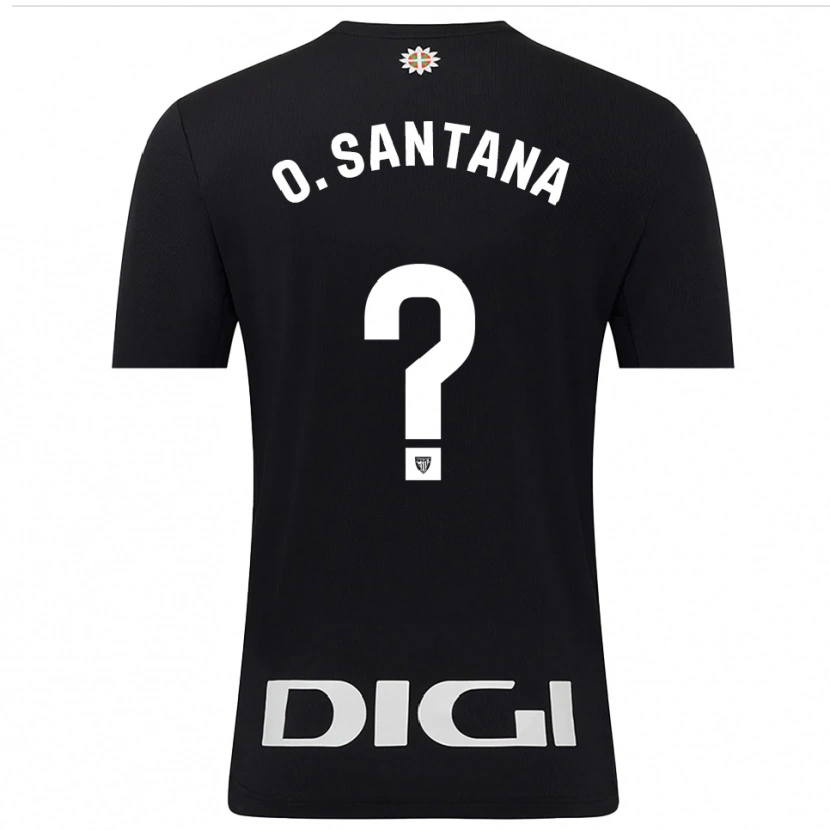 Danxen Heren Olatz Santana Amado #0 Zwart Wit Keepersshirt 2025/26 T-Shirt
