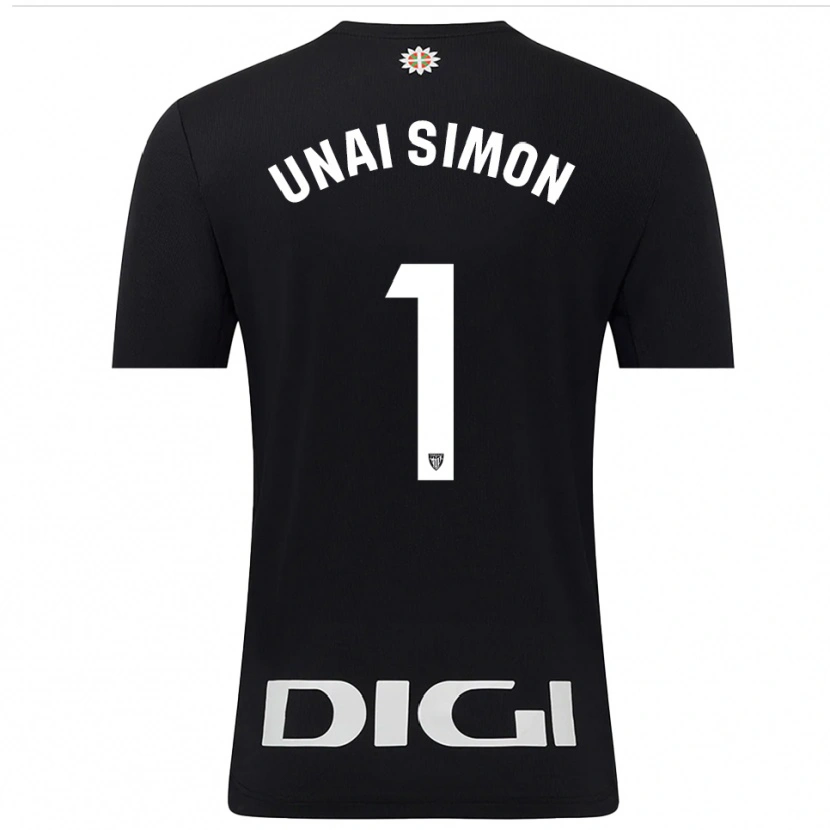 Danxen Heren Unai Simón #1 Zwart Wit Keepersshirt 2025/26 T-Shirt