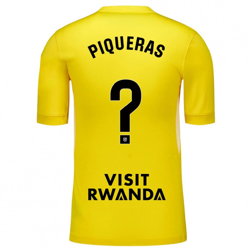 Danxen Heren Diego Piqueras #0 Geel Zwart Keepersshirt 2025/26 T-Shirt
