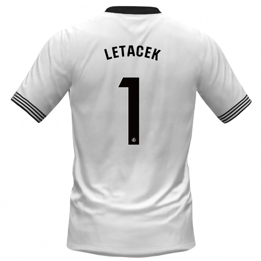 Danxen Heren Jiri Letacek #1 Wit Zwart Keepersshirt 2025/26 T-Shirt