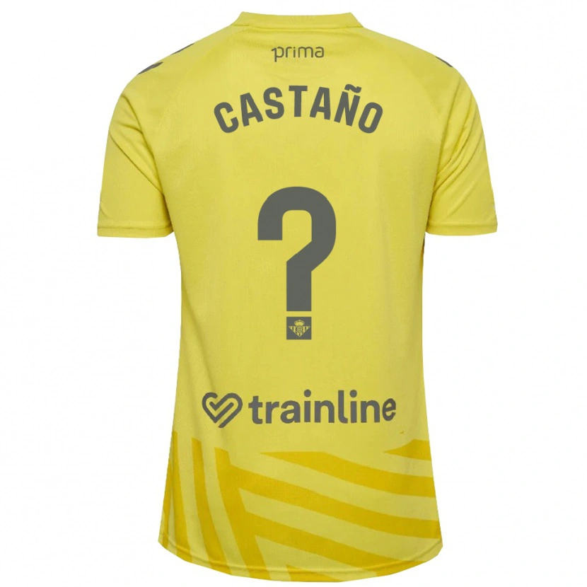 Danxen Heren Jesús Castaño #0 Geel Grijs Keepersshirt 2025/26 T-Shirt