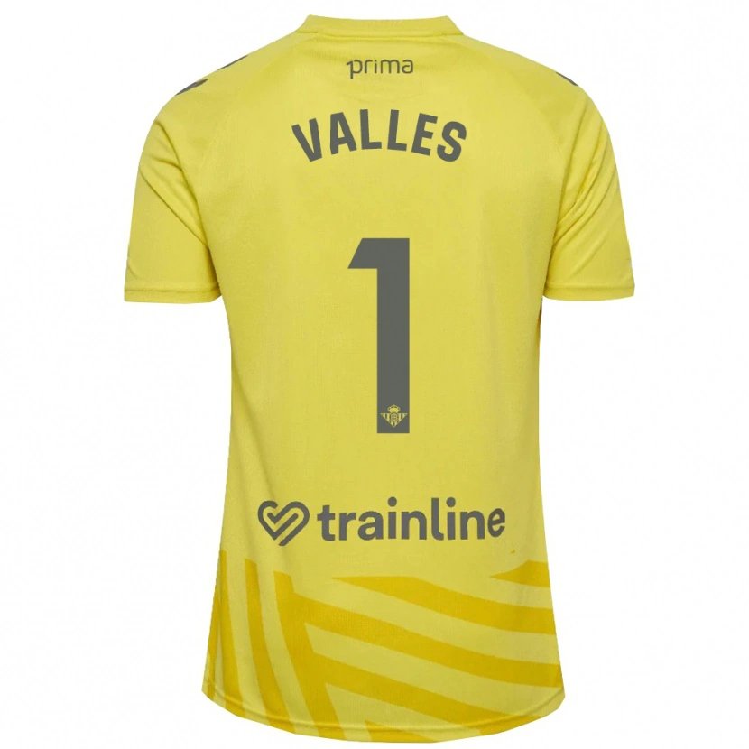 Danxen Heren Álvaro Valles #1 Geel Grijs Keepersshirt 2025/26 T-Shirt