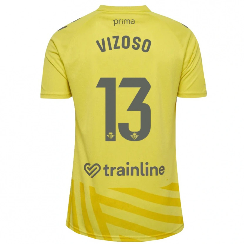 Danxen Heren Paula Vizoso #13 Geel Grijs Keepersshirt 2025/26 T-Shirt