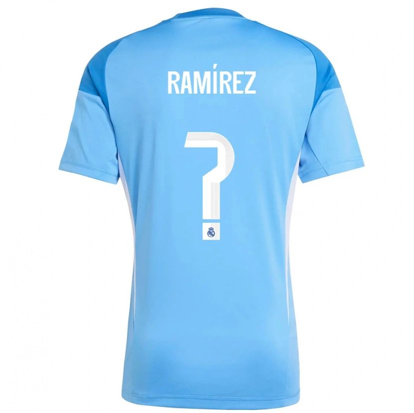 Danxen Heren Izan Ramírez #0 Hemelsblauw Wit Keepersshirt 2025/26 T-Shirt