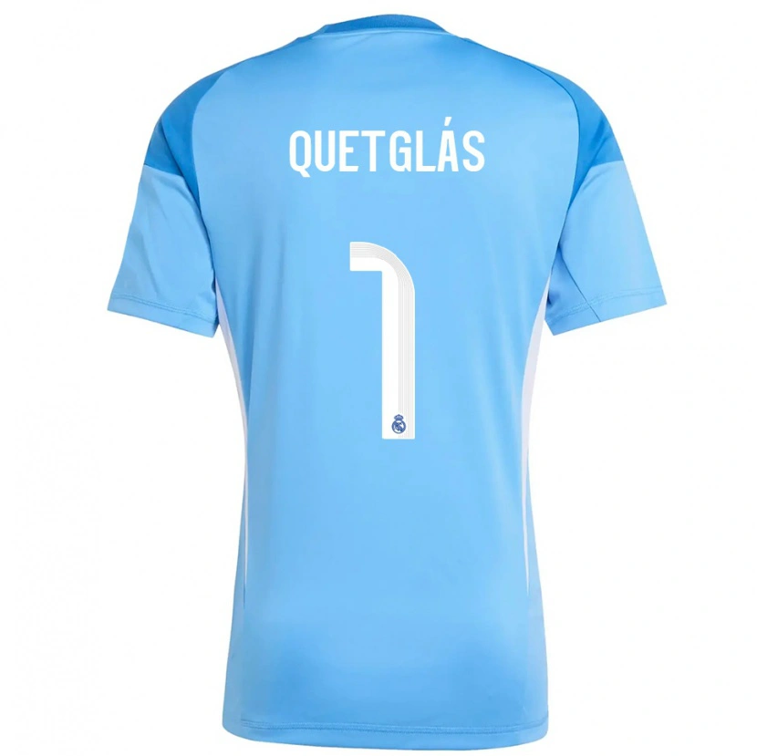 Danxen Heren Ferran Quetglás #1 Hemelsblauw Wit Keepersshirt 2025/26 T-Shirt