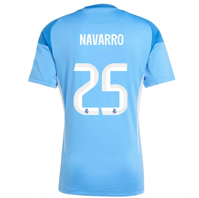 Danxen Heren Javier Navarro #25 Hemelsblauw Wit Keepersshirt 2025/26 T-Shirt