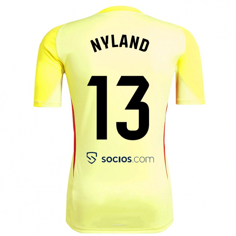 Danxen Heren Ørjan Nyland #13 Geel Rood Zwart Keepersshirt 2025/26 T-Shirt