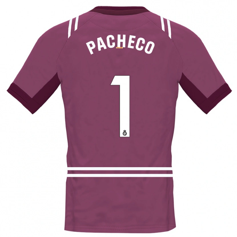 Danxen Heren Álvaro Pacheco #1 Bordeaux Wit Keepersshirt 2025/26 T-Shirt