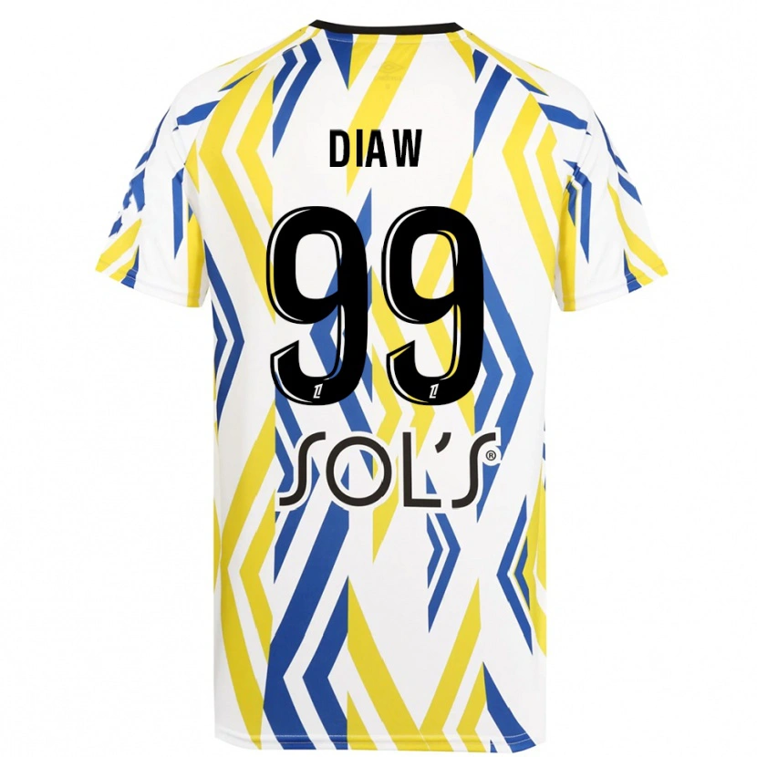 Danxen Heren Mory Diaw #99 Wit Rood Blauw Keepersshirt 2025/26 T-Shirt