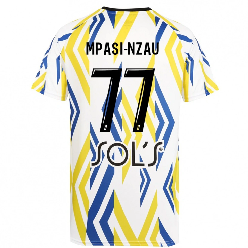 Danxen Heren Lionel Mpasi-Nzau #77 Wit Rood Blauw Keepersshirt 2025/26 T-Shirt