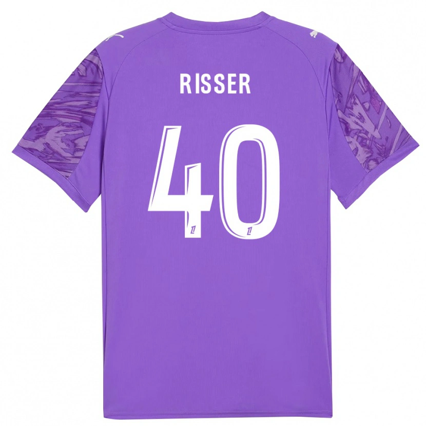 Danxen Heren Robin Risser #40 Lila Wit Keepersshirt 2025/26 T-Shirt