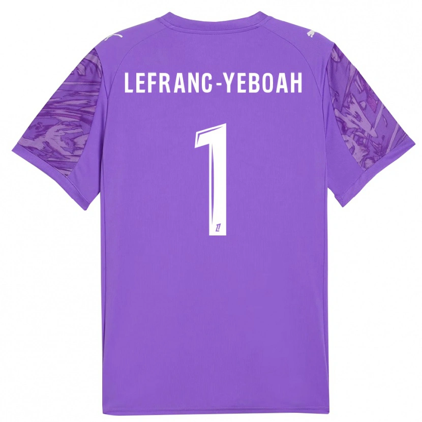 Danxen Heren Daïvy Lefranc-Yeboah #1 Lila Wit Keepersshirt 2025/26 T-Shirt