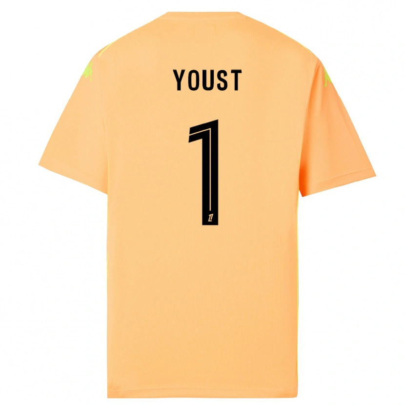 Danxen Heren Matys Youst #1 Licht Oranje Zwart Keepersshirt 2025/26 T-Shirt