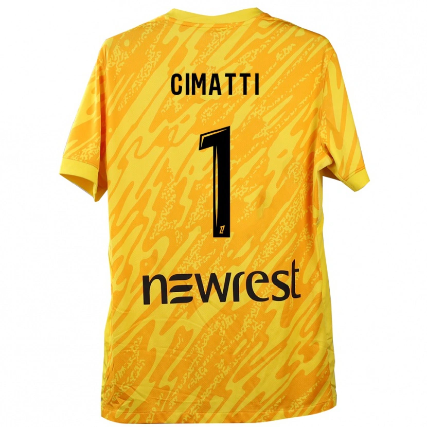Danxen Heren Marie Cimatti #1 Geel Zwart Keepersshirt 2025/26 T-Shirt
