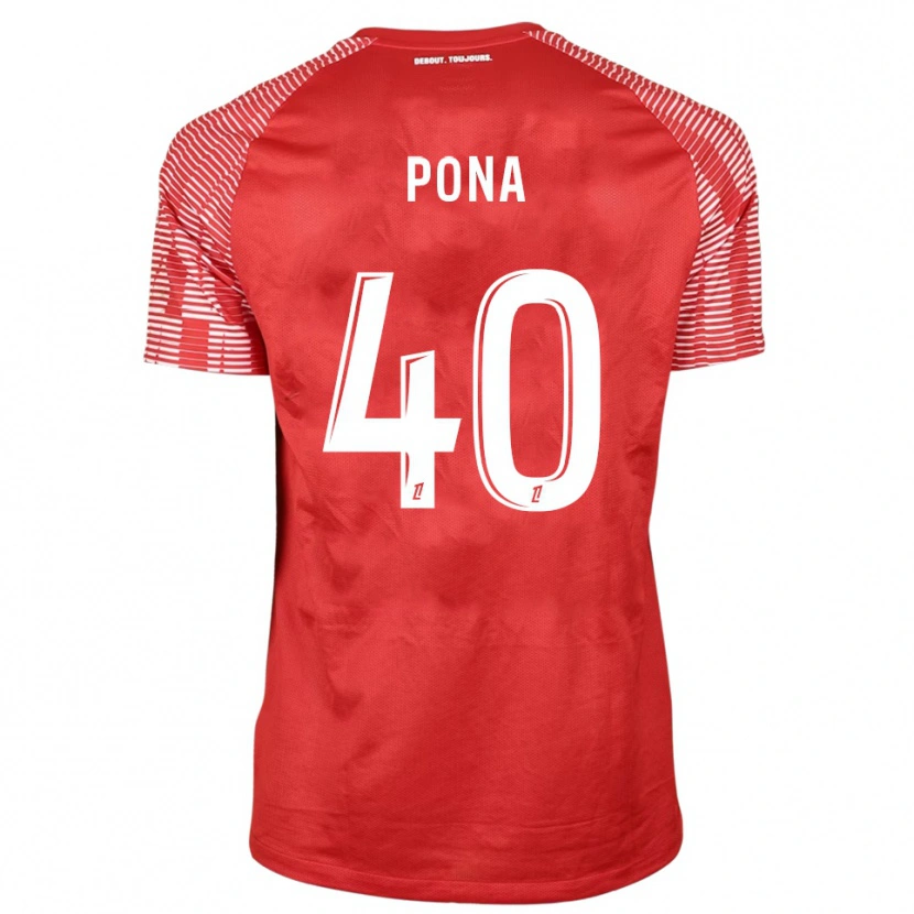 Danxen Heren Oumar Pona #40 Rood Wit Keepersshirt 2025/26 T-Shirt