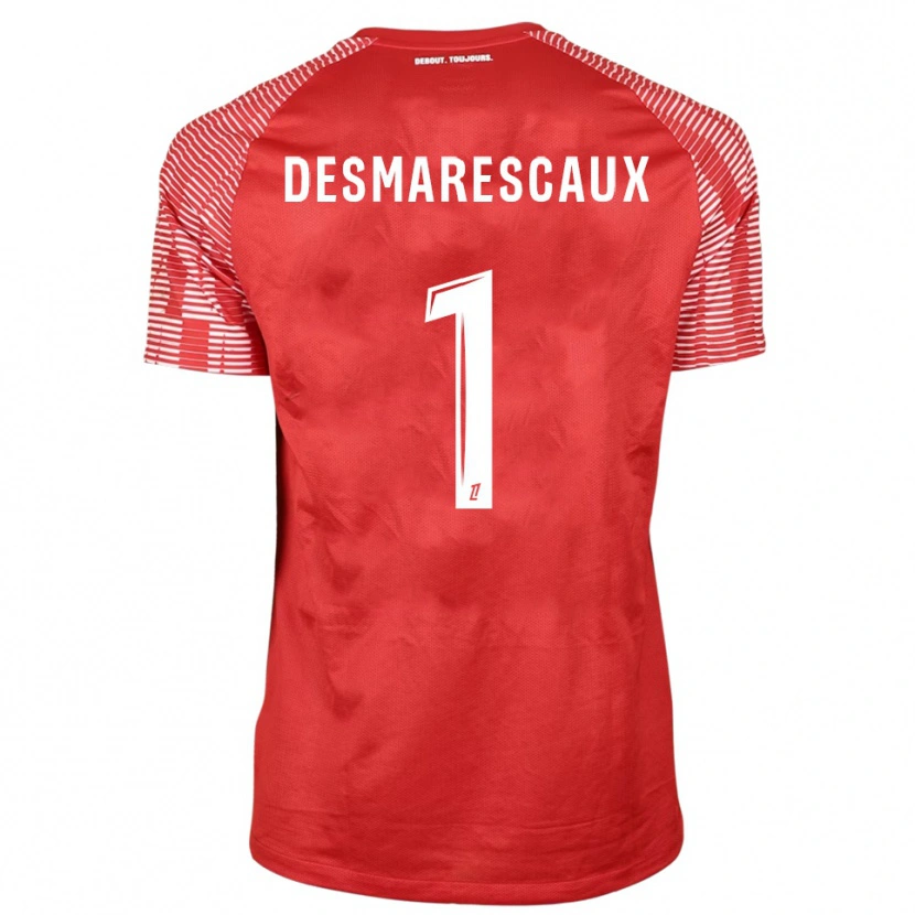 Danxen Heren Émile Desmarescaux #1 Rood Wit Keepersshirt 2025/26 T-Shirt