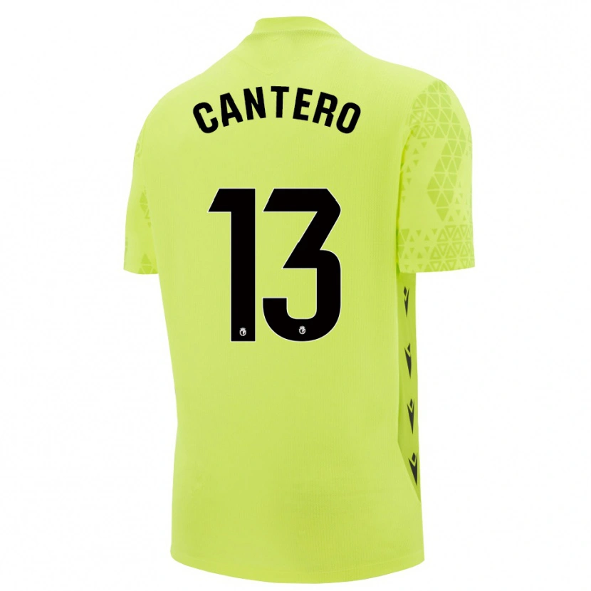 Danxen Heren Ander Cantero #13 Geel Groen Zwart Keepersshirt 2025/26 T-Shirt
