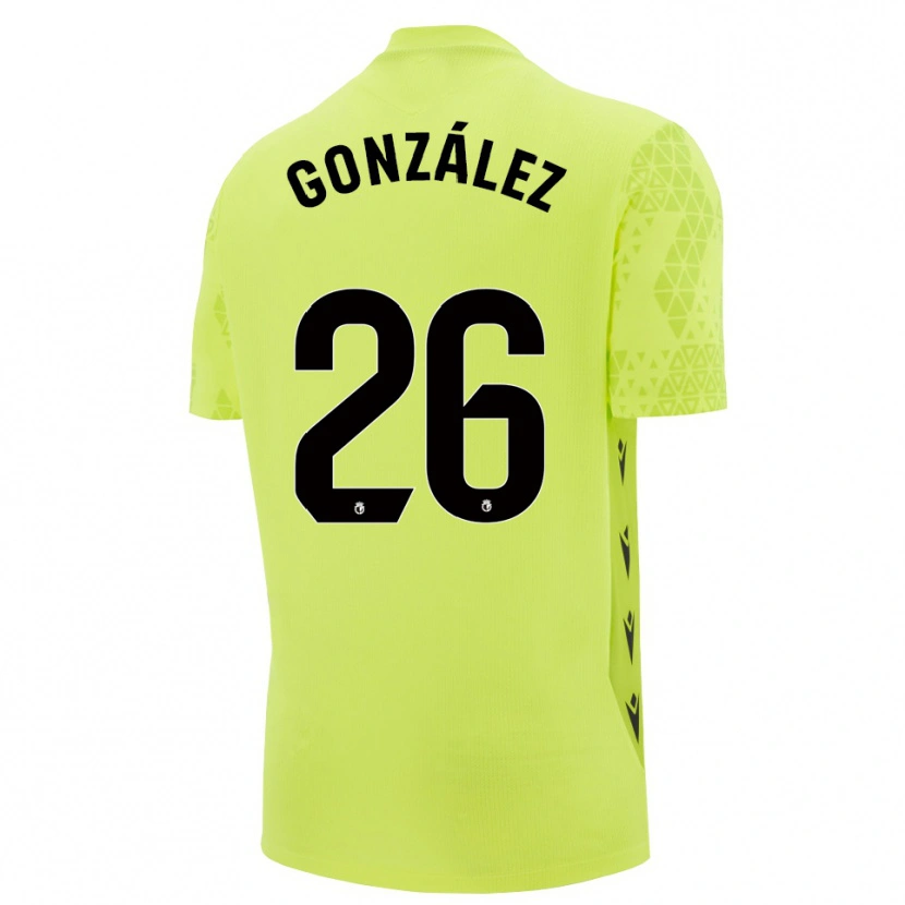 Danxen Heren Diego González #26 Geel Groen Zwart Keepersshirt 2025/26 T-Shirt