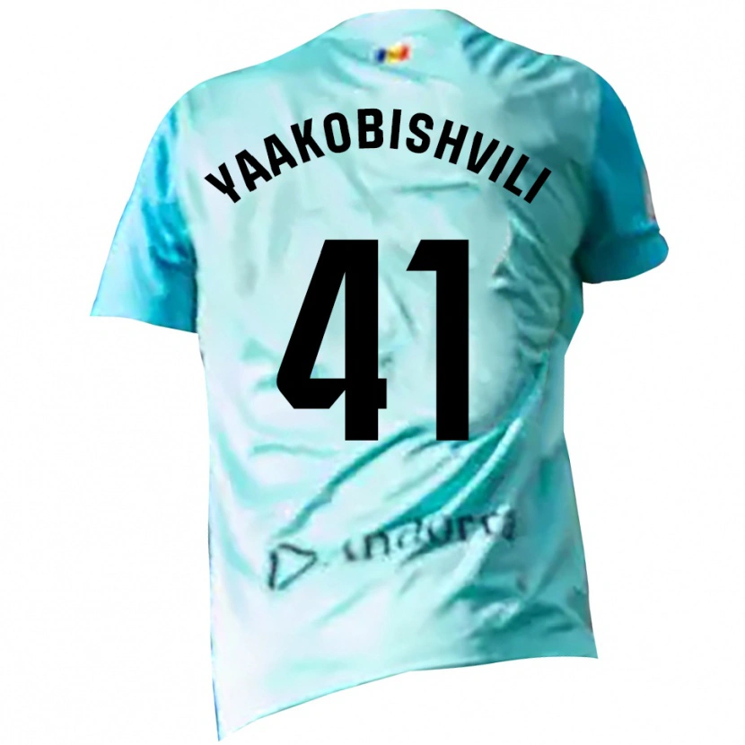 Danxen Heren Áron Yaakobishvili #41 Cyaan Zwart Keepersshirt 2025/26 T-Shirt