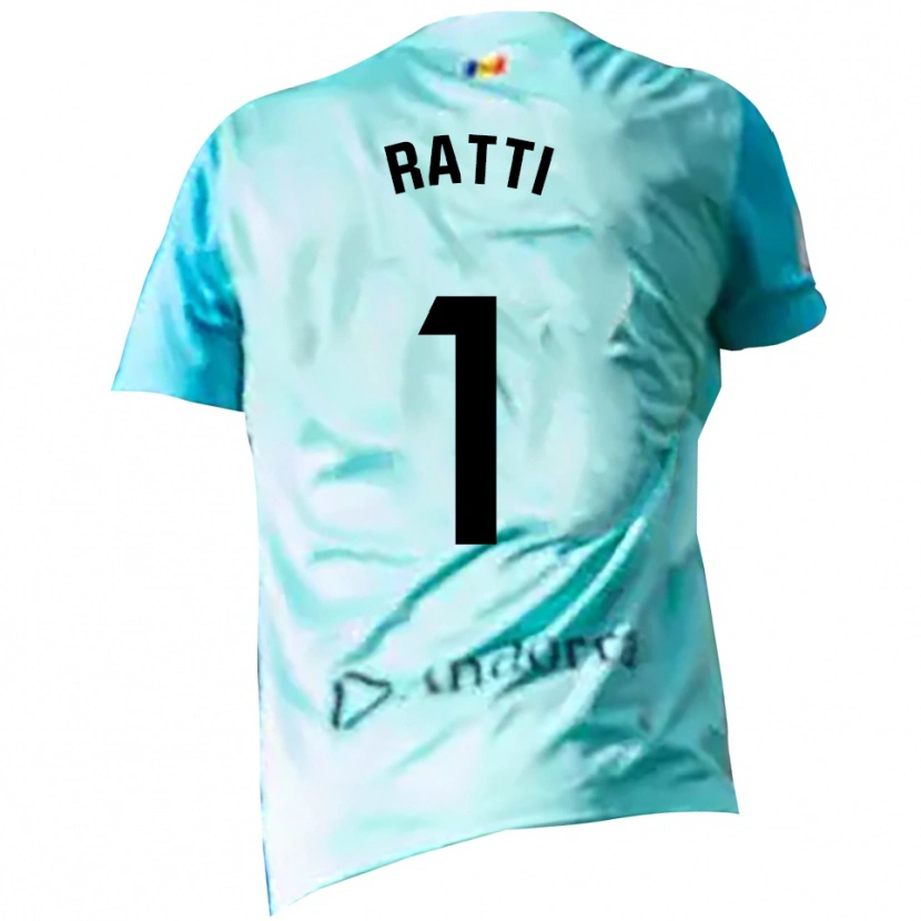 Danxen Heren Nico Ratti #1 Cyaan Zwart Keepersshirt 2025/26 T-Shirt