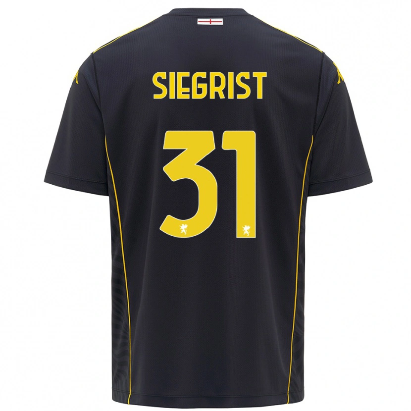 Danxen Heren Benjamin Siegrist #31 Zwart Geel Keepersshirt 2025/26 T-Shirt