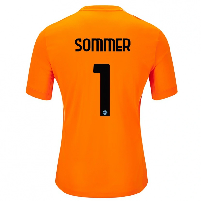 Danxen Heren Yann Sommer #1 Licht Oranje Zwart Keepersshirt 2025/26 T-Shirt
