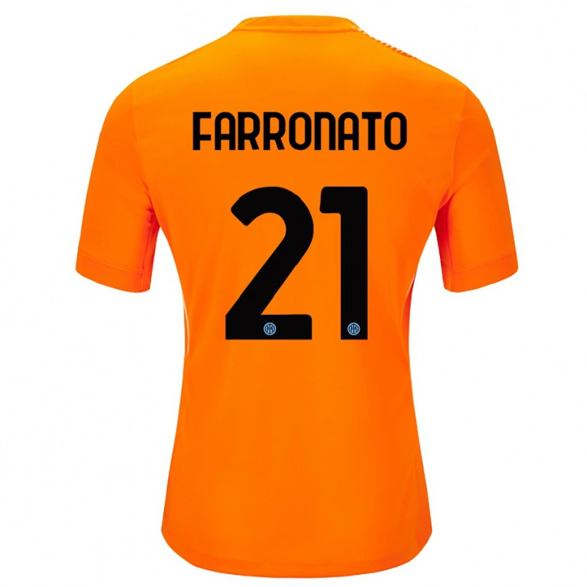 Danxen Heren Matteo Farronato #21 Licht Oranje Zwart Keepersshirt 2025/26 T-Shirt