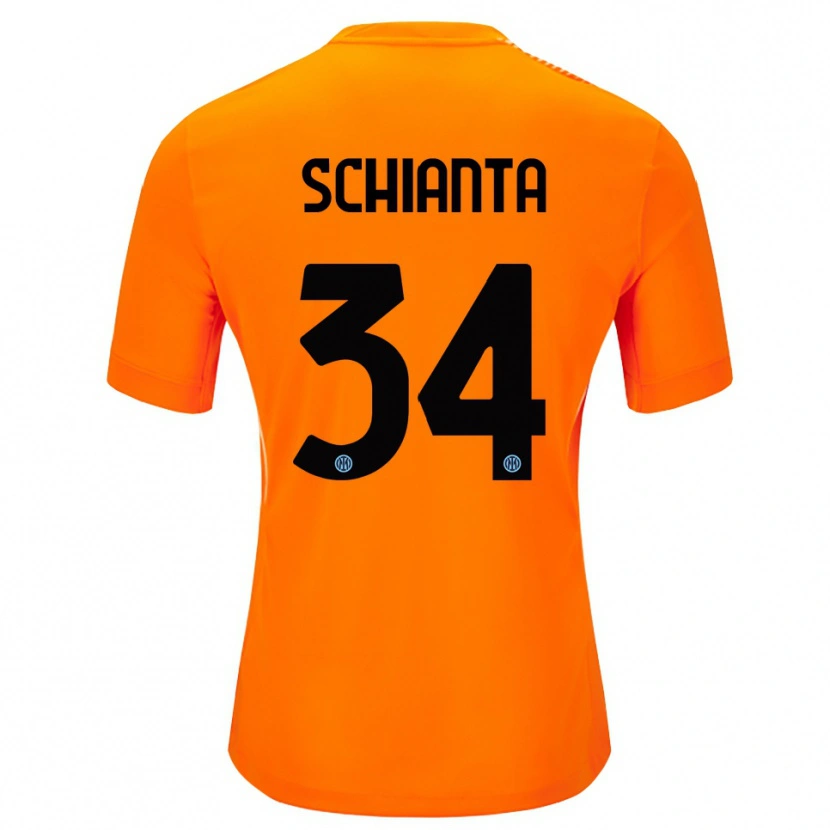 Danxen Heren Valentina Schianta #34 Licht Oranje Zwart Keepersshirt 2025/26 T-Shirt