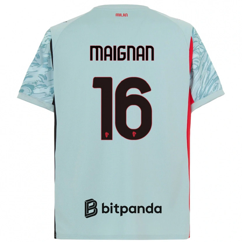 Danxen Heren Mike Maignan #16 Licht Blauw Rood Keepersshirt 2025/26 T-Shirt