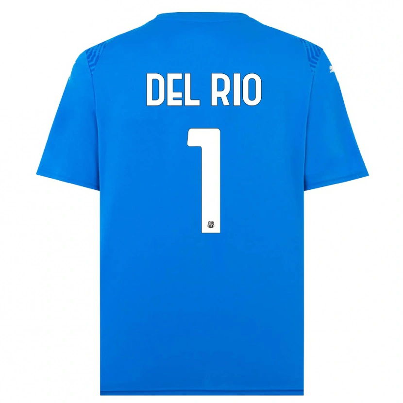 Danxen Heren Davide Del Rio #1 Blauw Wit Keepersshirt 2025/26 T-Shirt