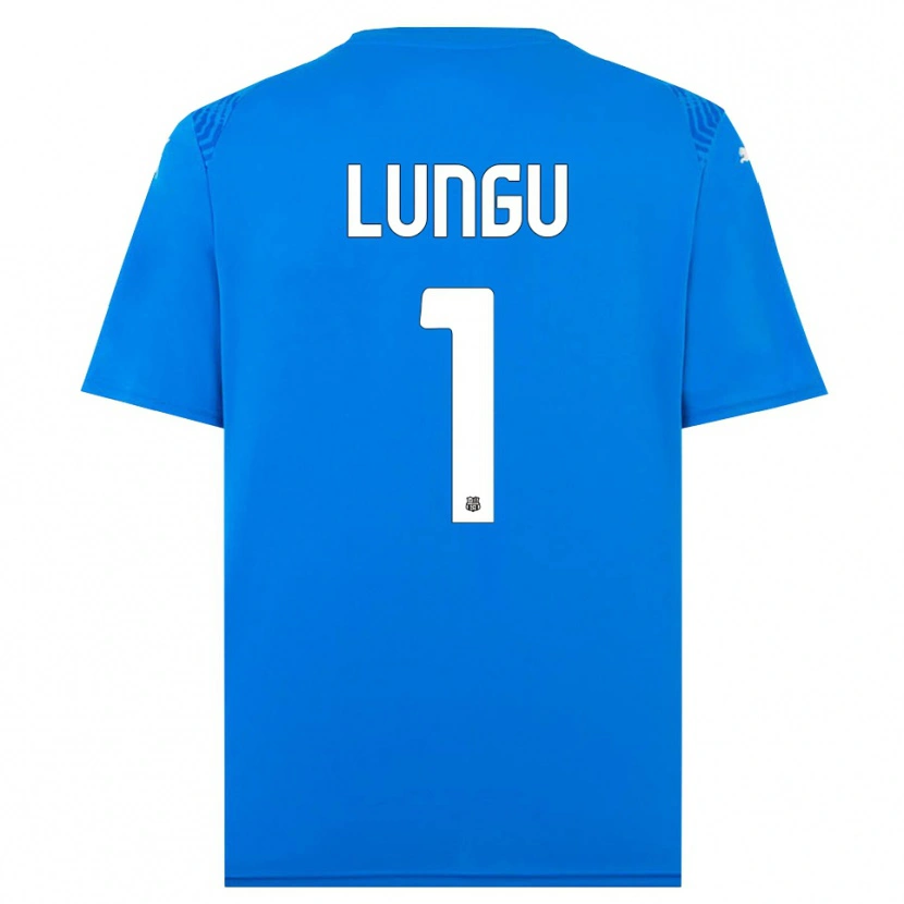 Danxen Heren Luca Lungu #1 Blauw Wit Keepersshirt 2025/26 T-Shirt
