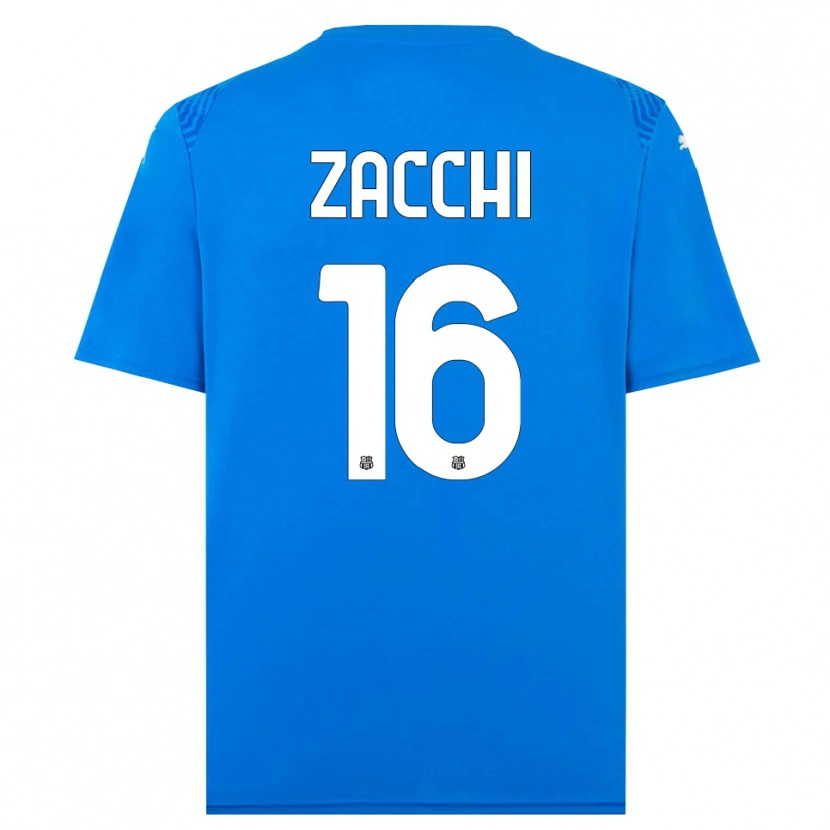 Danxen Heren Gioele Zacchi #16 Blauw Wit Keepersshirt 2025/26 T-Shirt