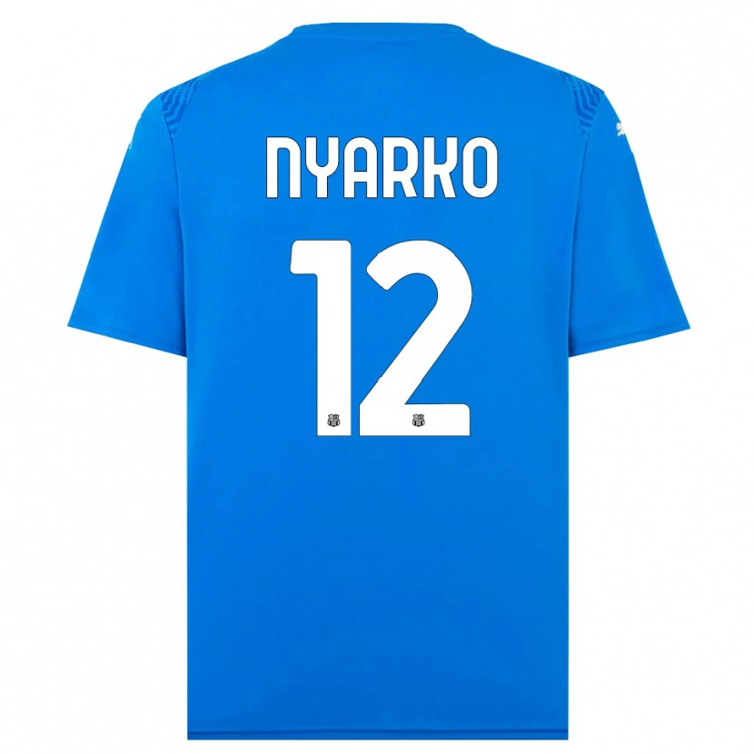 Danxen Heren Lorenzo Nyarko #12 Blauw Wit Keepersshirt 2025/26 T-Shirt