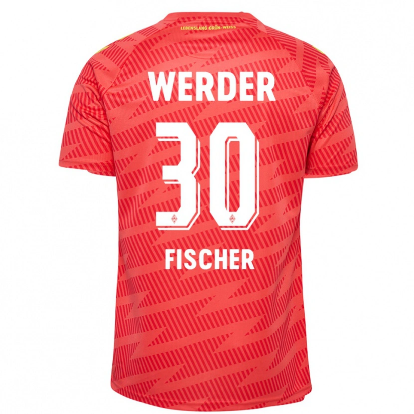 Danxen Heren Vanessa Fischer #30 Rood Geel Keepersshirt 2025/26 T-Shirt