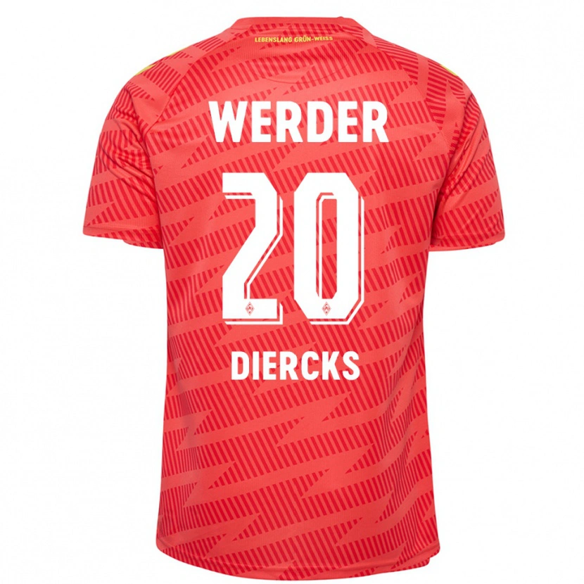 Danxen Heren Lewis Diercks #20 Rood Geel Keepersshirt 2025/26 T-Shirt