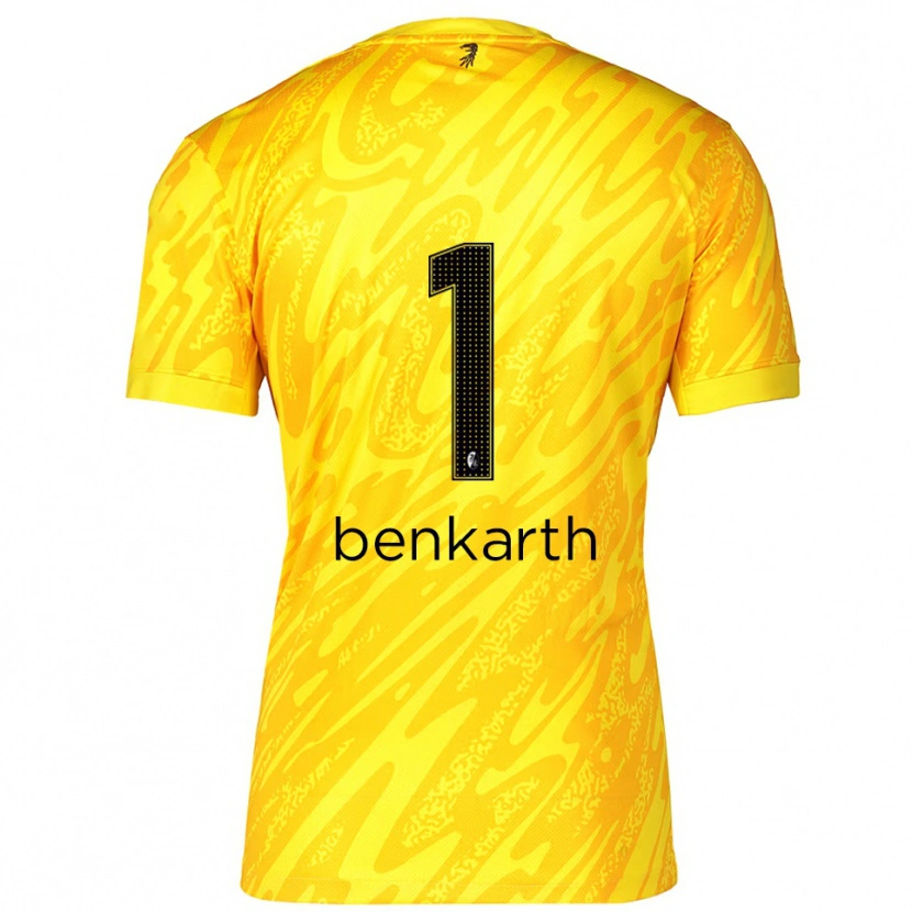 Danxen Heren Laura Benkarth #1 Geel Zwart Keepersshirt 2025/26 T-Shirt