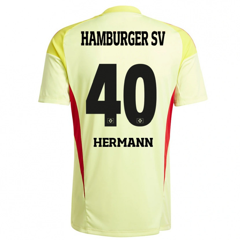 Danxen Heren Hannes Hermann #40 Geel Zwart Rood Keepersshirt 2025/26 T-Shirt