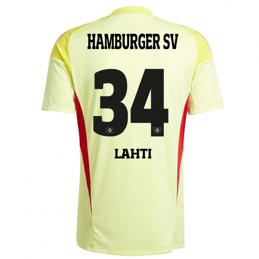 Danxen Heren Elias Lahti #34 Geel Zwart Rood Keepersshirt 2025/26 T-Shirt
