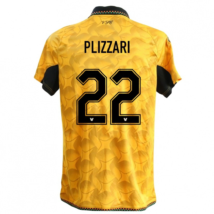 Danxen Heren Alessandro Plizzari #22 Geel Zwart Keepersshirt 2025/26 T-Shirt